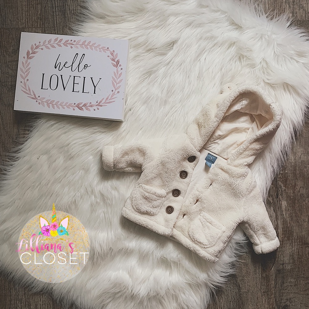Baby GAP Hooded🐻Fleece Button Up | 3-6 months